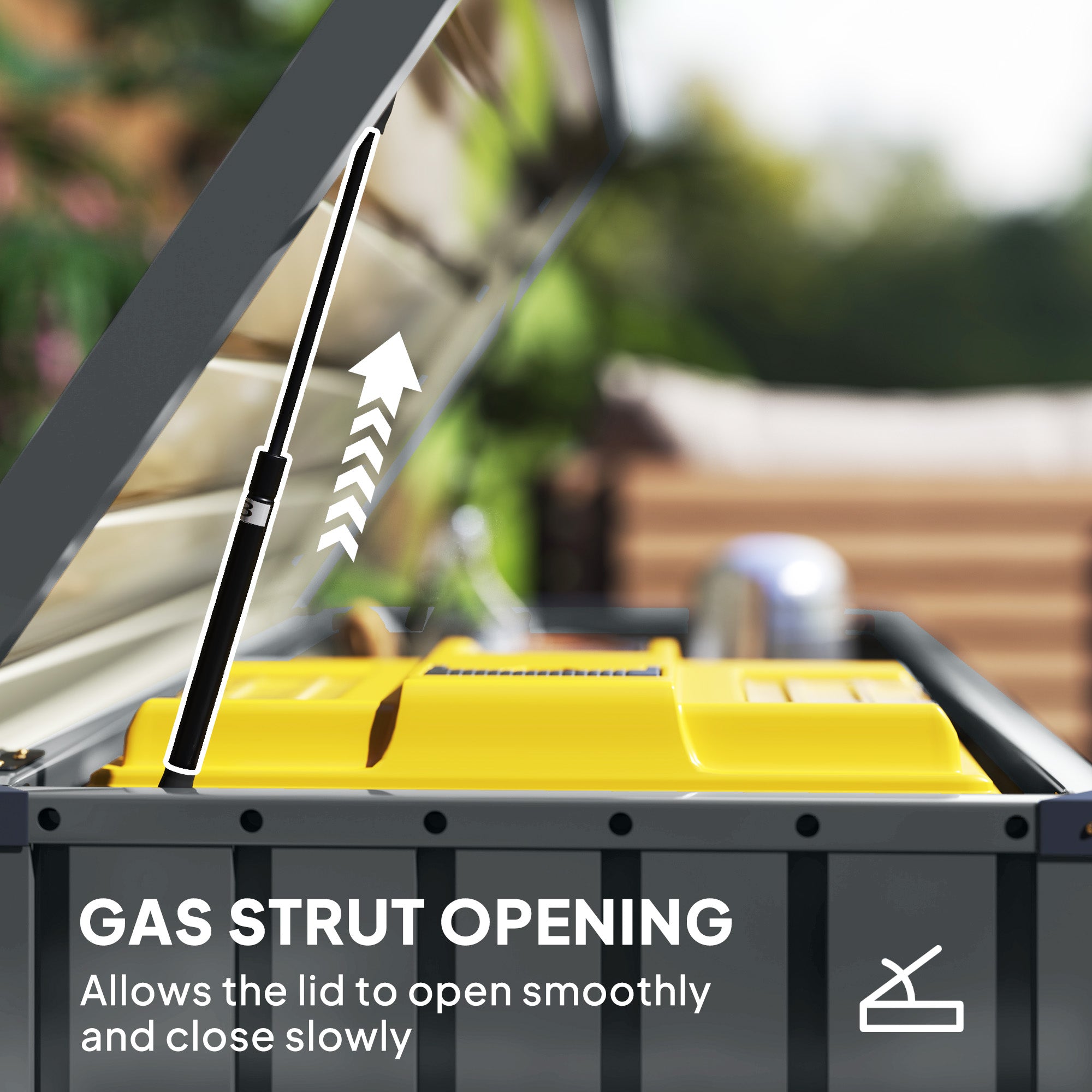 Galvanised Steel Garden Storage Box 400L