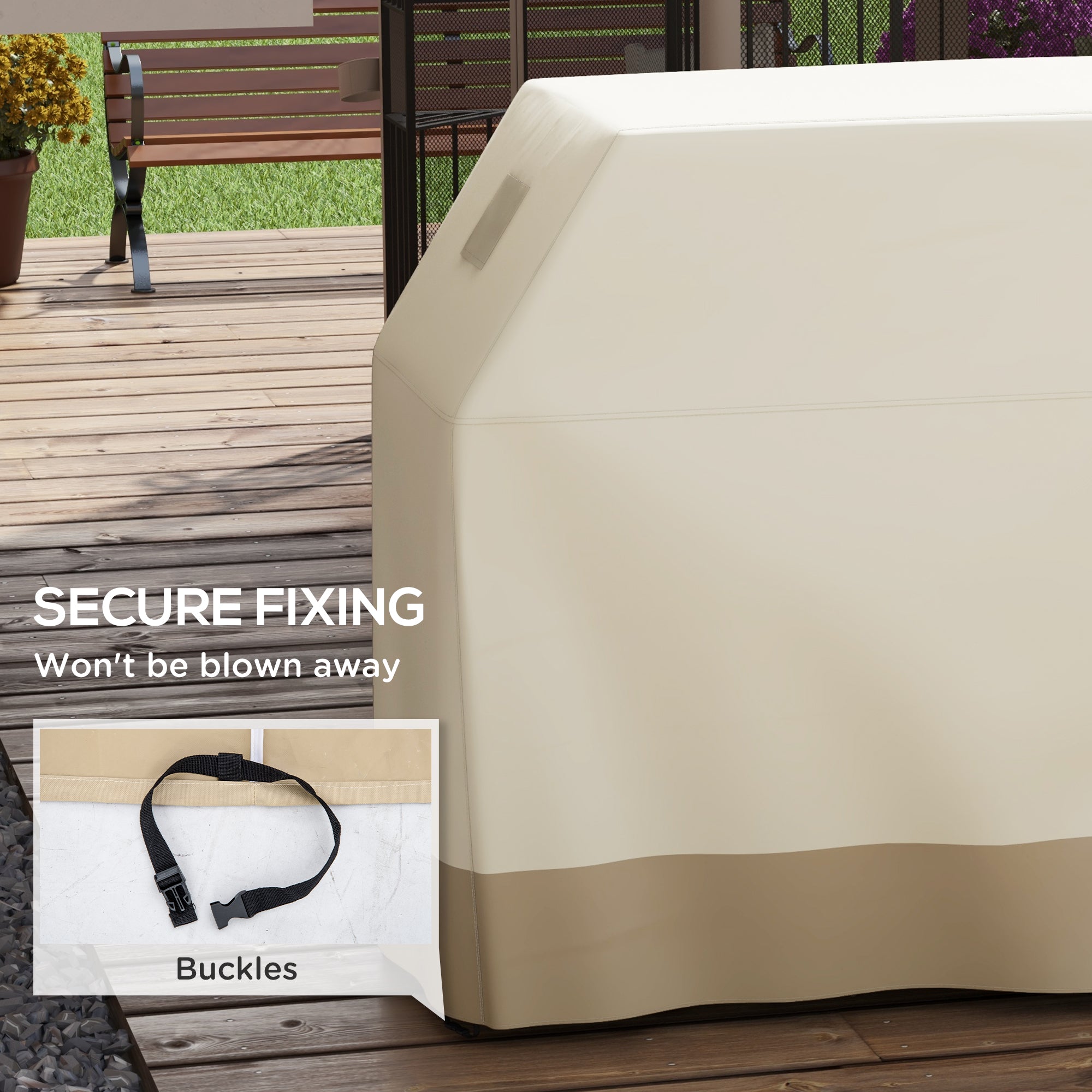 PU Coated Protective Grill Cover - Beige