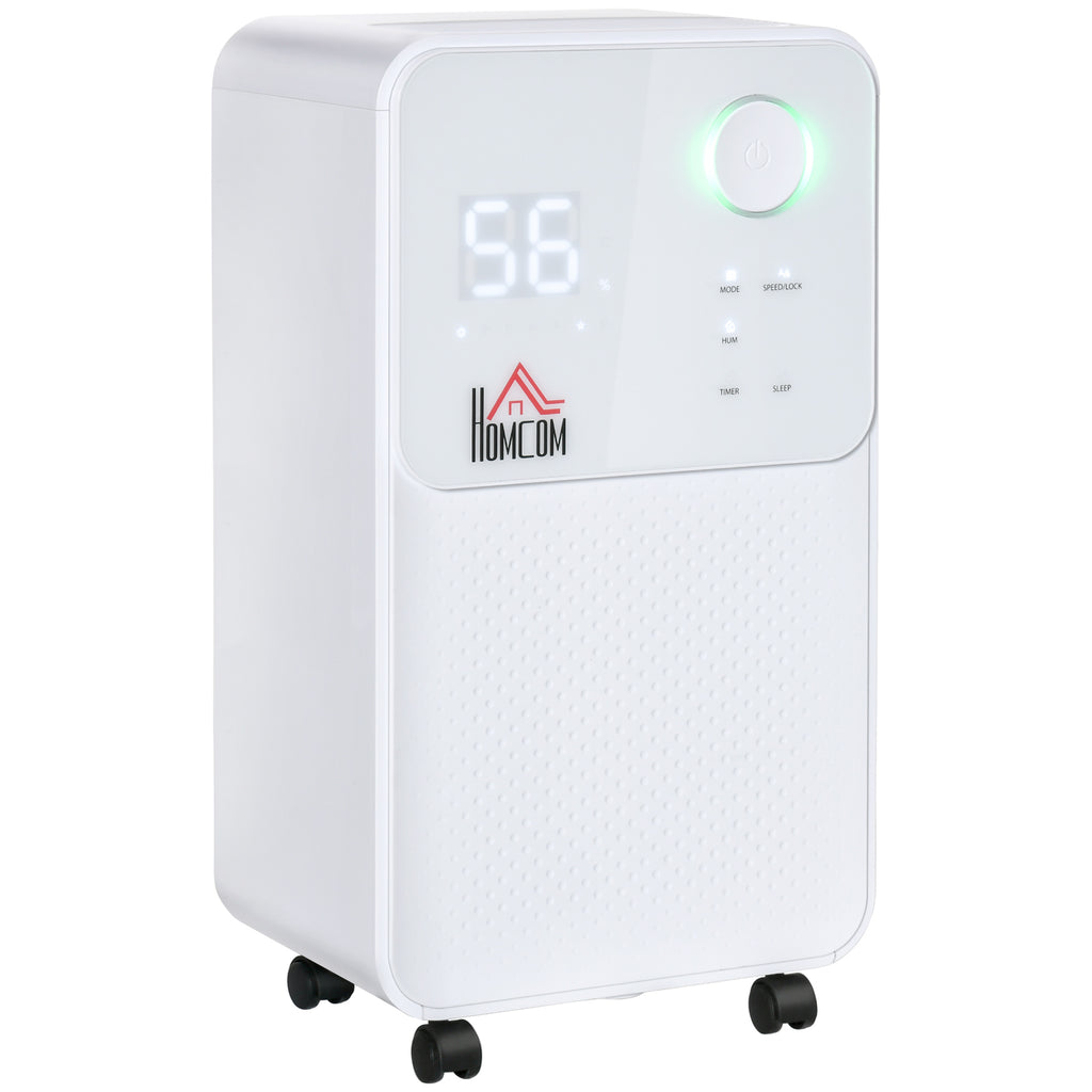 12L/Day Dehumidifier For Home, Laundry Room, Bedroom, Basement, Electric Moisture Air De-Humidifier With 4 Modes, Continuous Drainage, 24H Timer, Digital Humidity Display