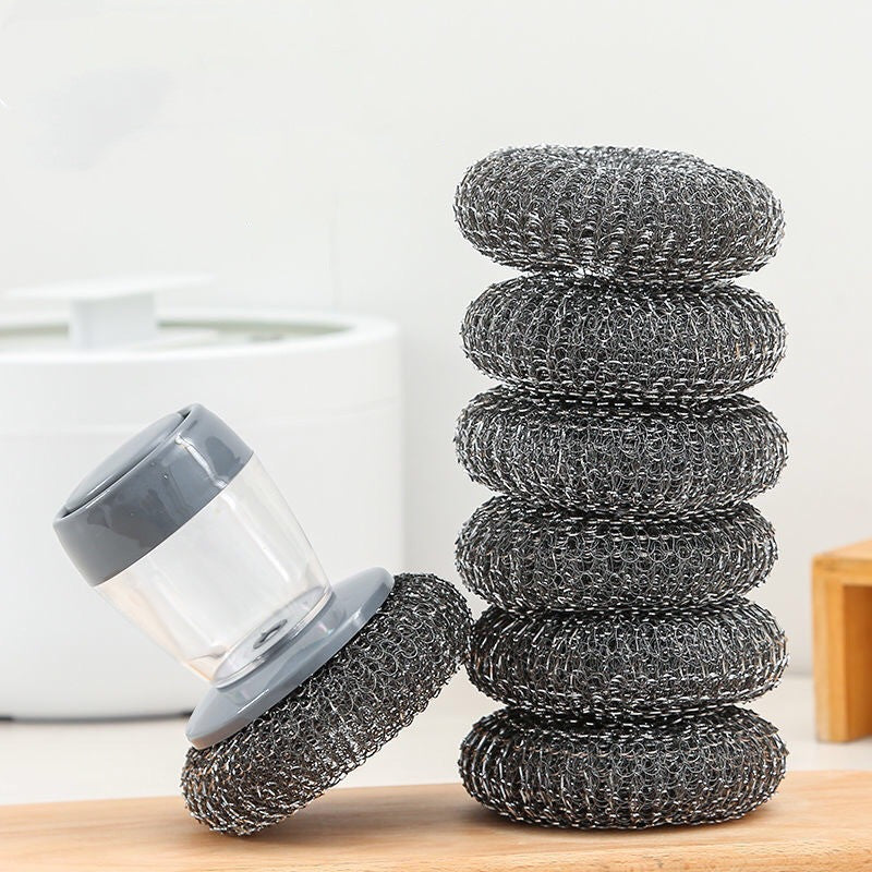 Automatic Liquid Adding Steel Wire Ball Washing Brush
