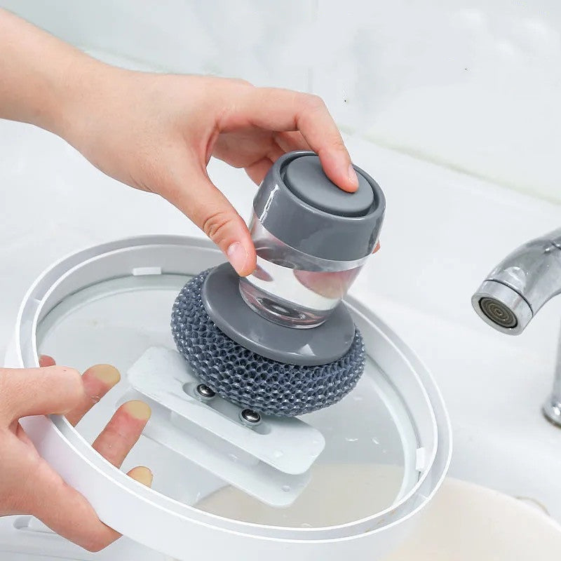 Automatic Liquid Adding Steel Wire Ball Washing Brush