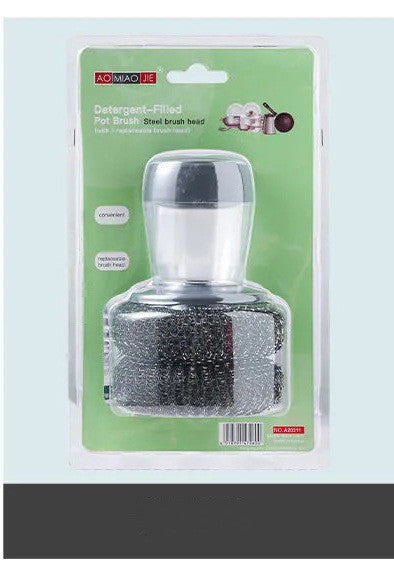 Automatic Liquid Adding Steel Wire Ball Washing Brush