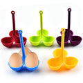 Silicone 3-Hole Boiled Egg egg Steamer Family Convenient Silicone Egg Steamer