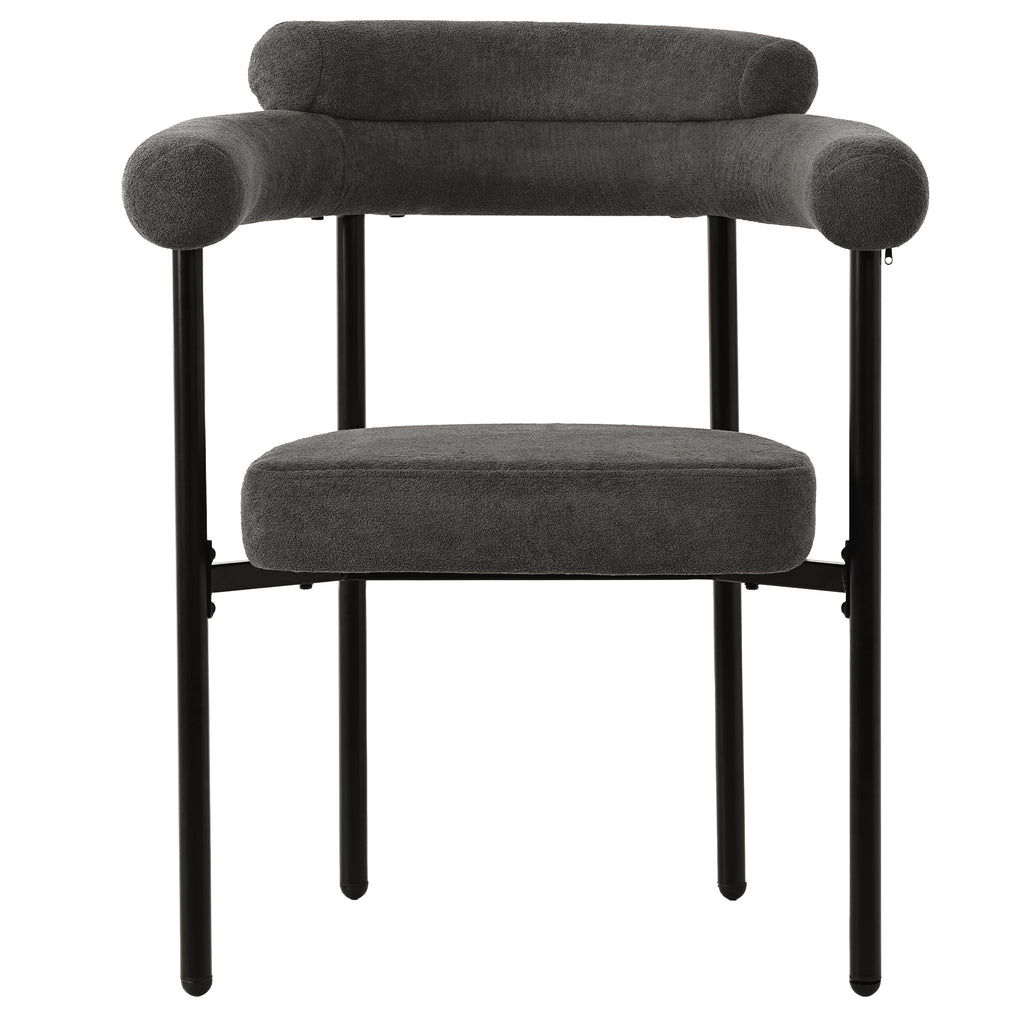 Modern Dining Chairs Set Of 2, Faux Suede Upholstered Armchairs,Comfortable Armrest Dining Chairs For Kitchen, Dining Room, Living Room, Multiple Colour Options