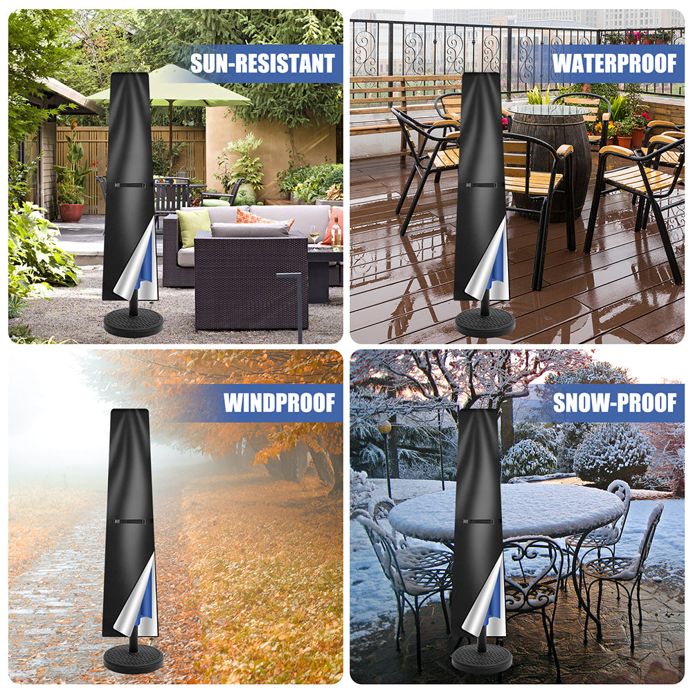 205cm Garden Parasol Cover Patio Umbrella Heavy Duty Waterproof Furniture Protector--34x24x4