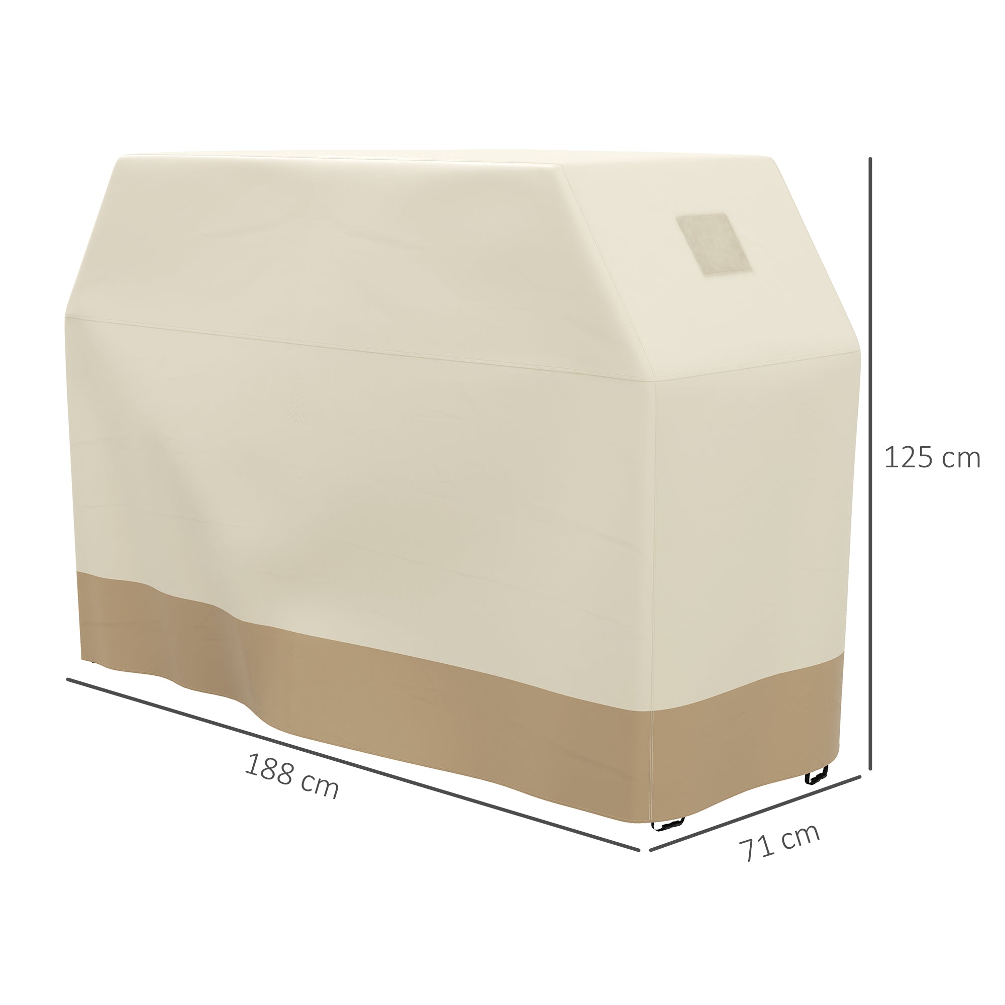 PU Coated Protective Grill Cover - Beige