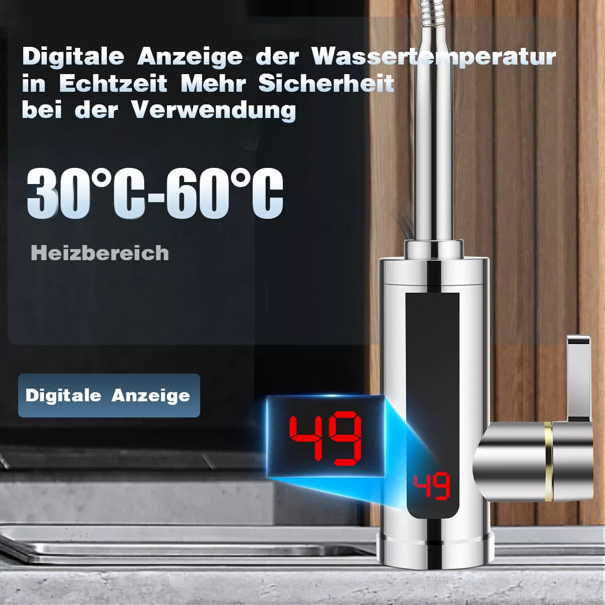 Instant Heating Electric Tap Water Heater Fittings Kitchen Fittings De