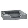 PawHut Dog Sofa Bed, Washable Pet Bed With Removable Cover And Non-Slip Bottom For Cats And Small Dogs, Grey