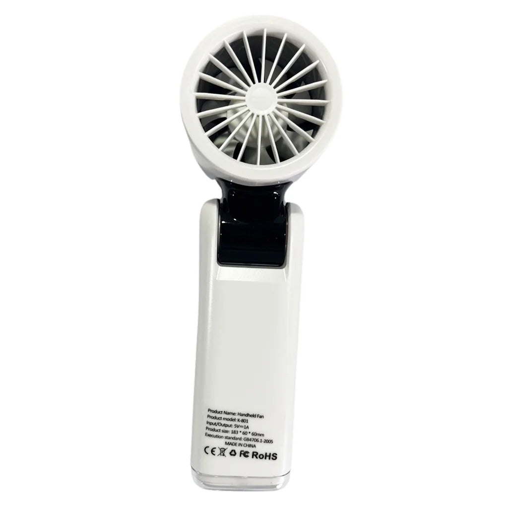 Violent Ice Cooling Fan Handheld Portable Fan Rechargeable Speed Ice Cooling Handheld Small Fan High Speed Folding Neck Type Fan