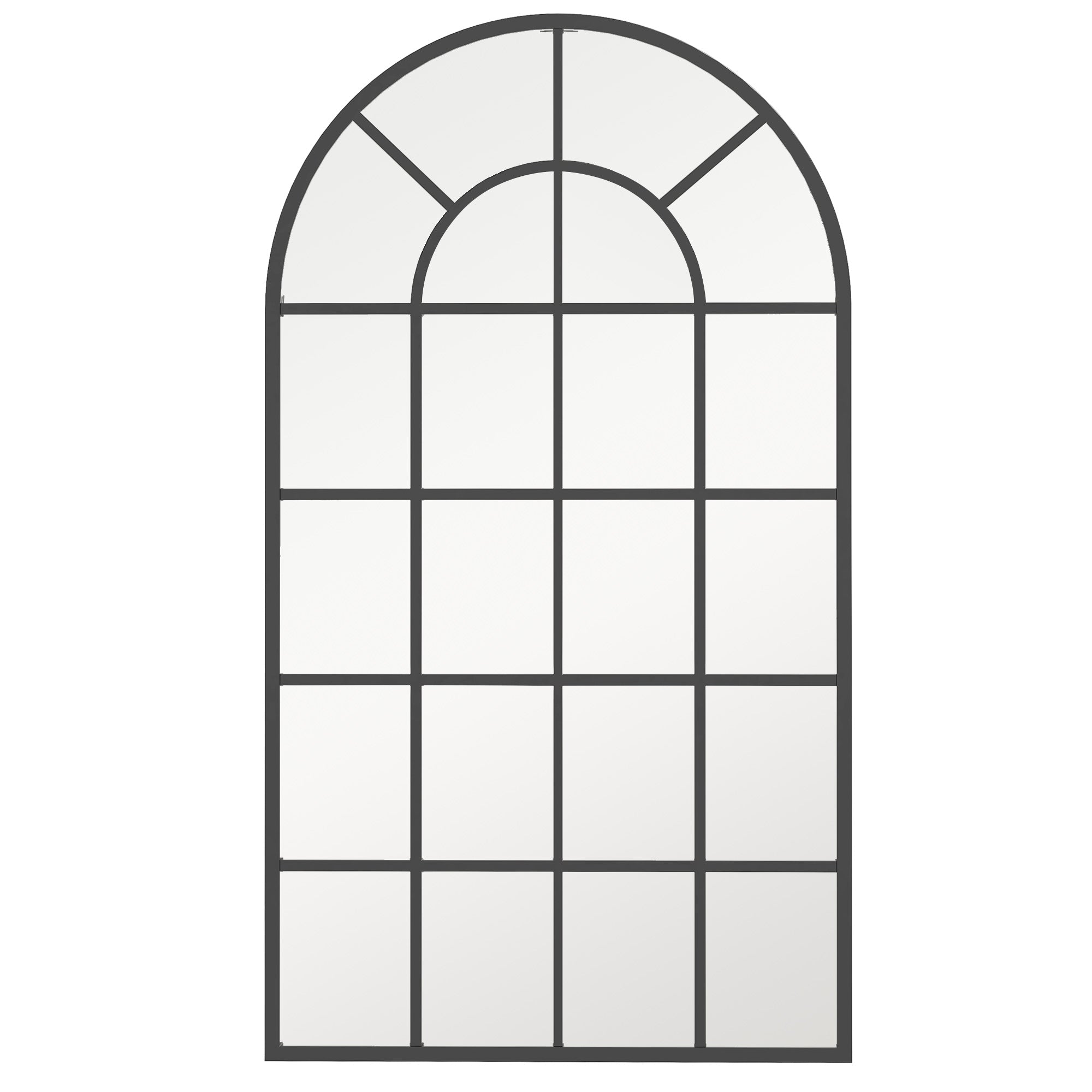 110 X 65 Cm Arched Decorative Wall Mirror For Bedroom Living Room, Modern Window Bathroom Mirror For Home Decor