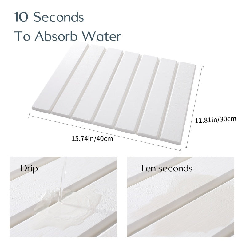 Foldable Stone Dish Drying Mat Super Absorbent Diatomaceous Earth Drying Mats