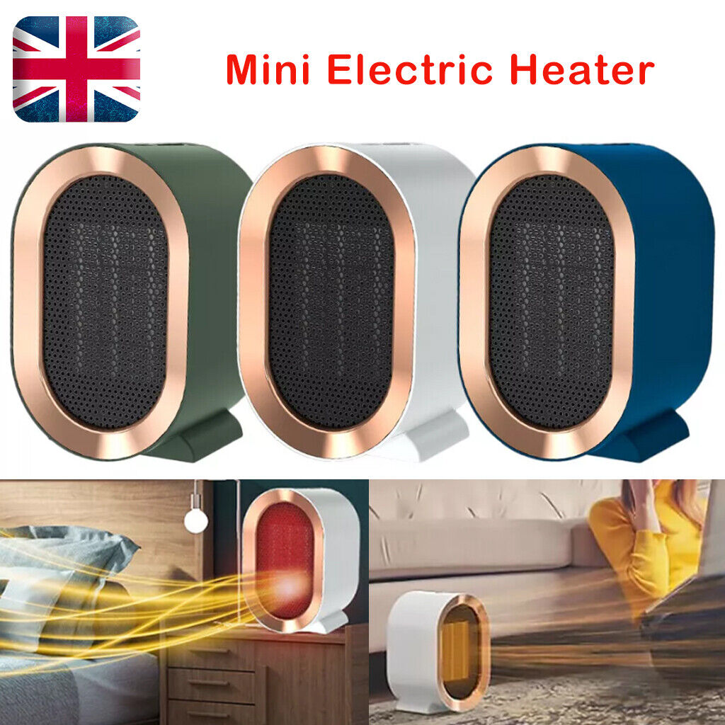Green  1200W Electric Space Heater Low Energy Ceramic Fast Heating Fan Portable Remote