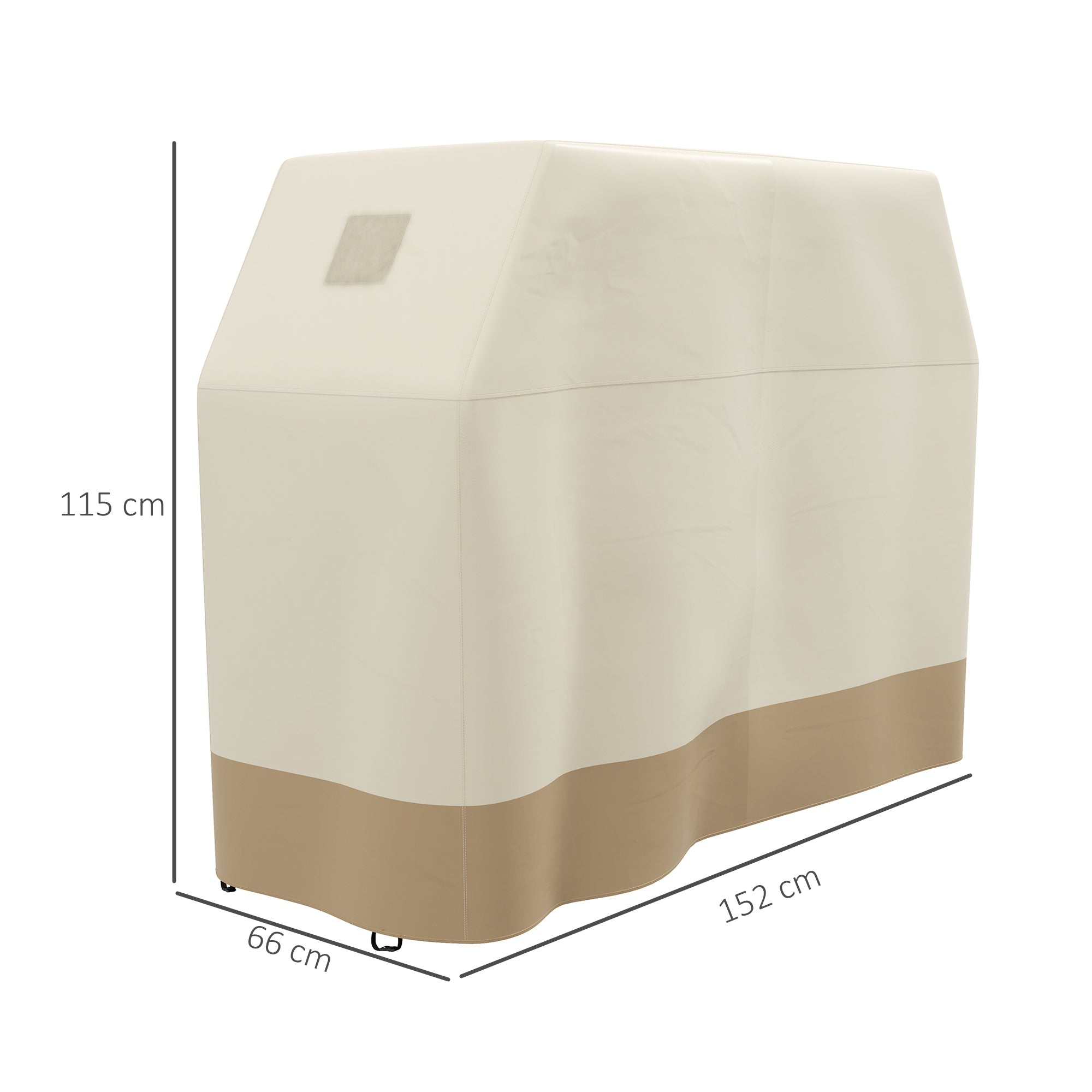 PU Coated Protective Grill Cover - Beige