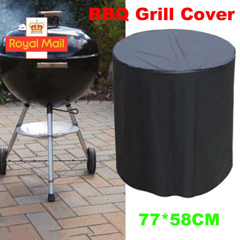 BBQ Cover Waterproof Barbecue Grill Covers Protector Outdoor Large 58x77cm Black