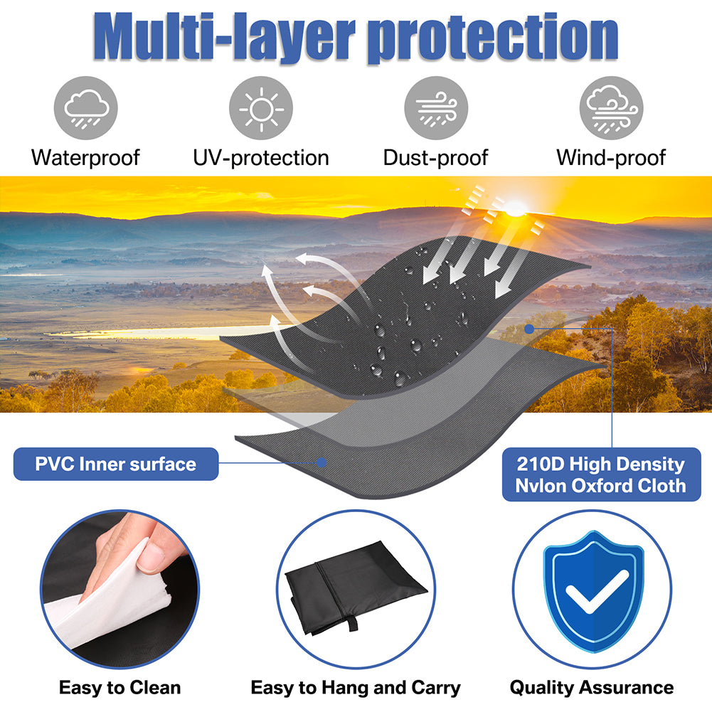 205cm Garden Parasol Cover Patio Umbrella Heavy Duty Waterproof Furniture Protector--34x24x4