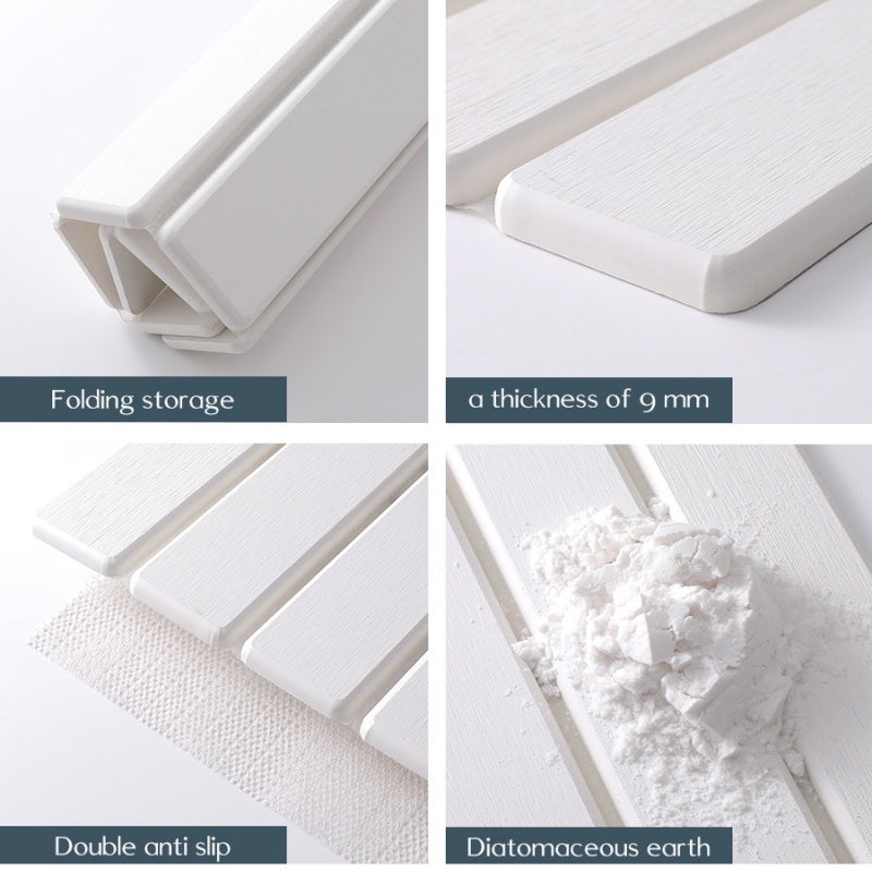 Foldable Stone Dish Drying Mat Super Absorbent Diatomaceous Earth Drying Mats
