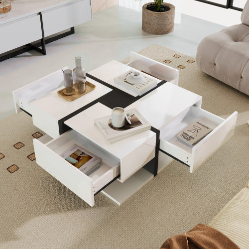 Coffee Table, Table With 4 Drawers