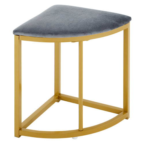 Modern Metal Frame Round Marble Dining Table And Chair Set 5 Pieces With 4 Semi-circular Stools, Suitable For Small Apartments And Restaurants