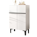 Modern Shoe Cabinet With Double Doors Large Storage Space And Adjustable Shelves  Practical Entryway Storage Cabinet For Hallway, Space-Saving Design 95X60X34.5 Cm