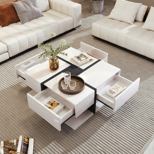 Coffee Table, Table With 4 Drawers
