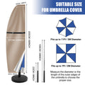 205cm Garden Parasol Cover Patio Umbrella Heavy Duty Waterproof Furniture Protector--34x24x4