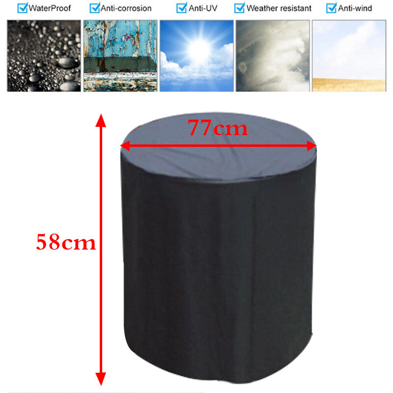 BBQ Cover Waterproof Barbecue Grill Covers Protector Outdoor Large 58x77cm Black